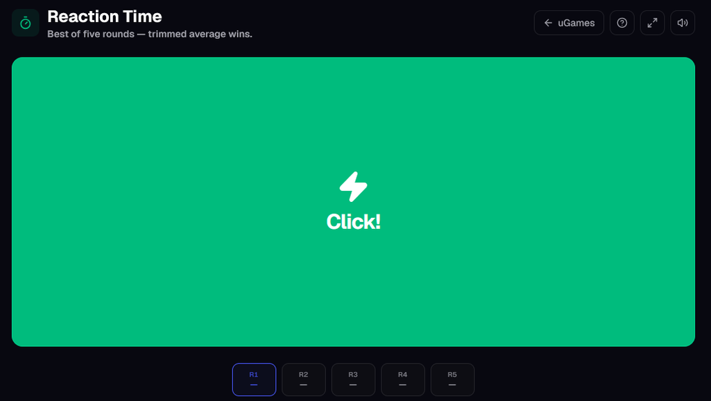 Click as soon as the screen turns green